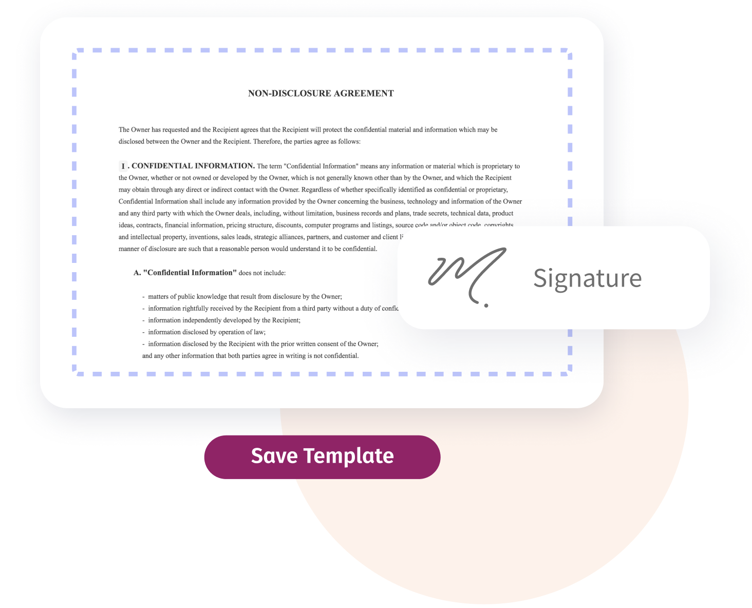 Digital document signing feature